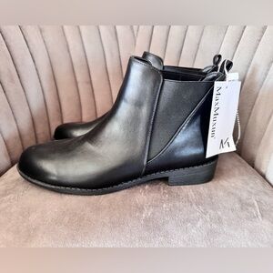 MaxMuxun Women's Chelsea Ankle Low Heel Fashion Boots Black Size 8.5 NWT